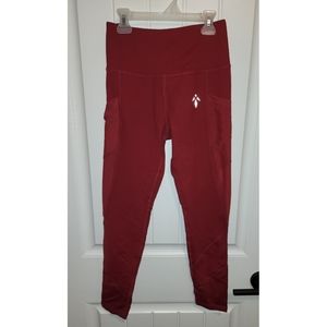 Gym Hero leggings womens small burgandy crop length